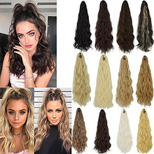 Load image into Gallery viewer, Ponytail Extensions Claw Long Wavy Curly Clip in Ponytail Hair Extension Hairpiece One Piece Mini Jaw Synthetic Pony Tail Hairpieces 18&quot;

