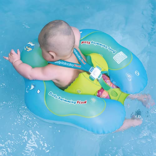 Free Swimming Baby Inflatable Baby Swimming Float-Helps Baby Learn to Kick and Swim for the Age of 3-72 Months (Green, L)