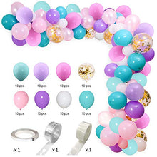Load image into Gallery viewer, Unicorn Balloons Arch Garland Kit,AivaToba Unicorn Birthday Party Supplies Decorations Pink White Blue Purple Balloons Arch Kit Latex Confetti Balloon for Babyshower Wedding Girl Frozen Party
