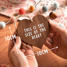 Load image into Gallery viewer, A present for mum | I love you mum present gifts | best mum ever in the world | handmade plaque presents | heart wooden hanging plaques | mother from daughter thank you | christmas
