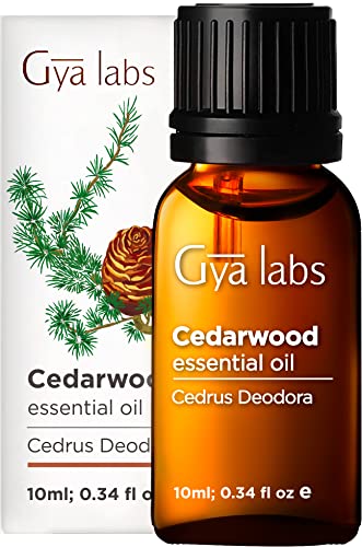 Gya Labs Cedarwood Essential Oil Strengthens Hair Follicles (10ml) - 100% Therapeutic Grade