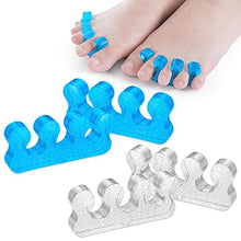 Load image into Gallery viewer, Molain 4 Pack Silicone Toe Separator for Feet, Gel Nail Polish Toe Spacers for Men and Women, Straighteners and Correctors for Overlapping Toes, Bunions, Hammer Toe, Foot Pain Relief
