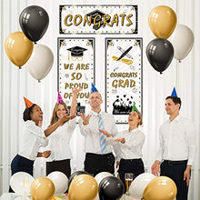 Load image into Gallery viewer, TUPARKA 2022 Graduation Banner with 15Pcs Graduation Party Balloons, Congrats Banner Grad Backdrop for Graduation Party Decorations 2022

