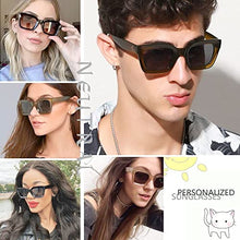Load image into Gallery viewer, Dollger Sunglasses Women&#39;s Retro Square Sunglasses for Men Classic Sunglasses Thick Frame UV400 Protection, Green frame/black lens
