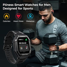 Load image into Gallery viewer, KOSPET Rock Smart Watch, 1.69” Tough Sport Watch with Waterproof 3ATM, Blood Pressure, Heart Rate Monitor, Pedometer Activity Tracker, 14 Days+ Playtime Outdoor Smartwatch for Men (Black)

