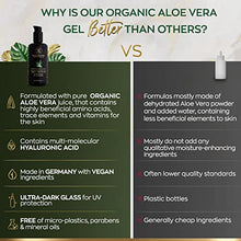 Load image into Gallery viewer, Aloe Vera Gel ORGANIC – Vegan Skin Care - 200 ml Glass Bottle - Natural Cosmetics With Hyaluronic Acid, Spirulina &amp; Jasmin (200ml, Gel)
