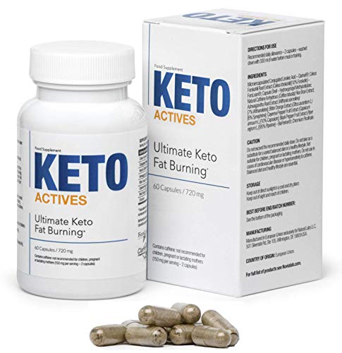 ✅KETO ACTIVES Premium - The Best Diet Supplement for Weight Control, 100% Natural Ingredients, Enormous Fat Burning, removes Body Fat on The Waist, Hips and Legs, 60 Capsules
