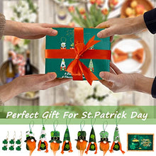 Load image into Gallery viewer, St Patricks Day Decorations Gnomes - Pack of 8 Hanging Gonk Decorations &amp; 6 Shamrocks for Home Decor - Gnome Plush Design St Patricks Hats - Ideal for Irish Decorations &amp; Leprechaun Decorations
