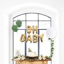 Load image into Gallery viewer, Ola Memoirs Greenery Baby Shower Decorations, Boho Neutral Oh Baby Balloon Garland Arch, Faux Greenery Ivy Leaf Vines, Backdrop Decor for boy and girl, Sweet Decoration Jungle Safari Woodland Theme
