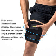 Load image into Gallery viewer, Adjustable Thigh Support Breathable Thigh Brace with Non-Slip Strap, for Hip, Groin, Hamstring, Thigh, and Sciatic Nerve, Muscle Strain Prevention and Rehabilitation
