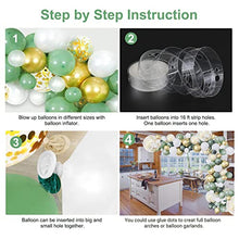 Load image into Gallery viewer, Balloon Garland Kit, 121pcs Balloon Arches Garland Set, Olive Green,White, Confetti Balloons and Gold Metallic Latex Balloons for Birthday Wedding Baby Shower Party Decoration(Green)
