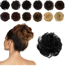 Load image into Gallery viewer, 1PC Wavy Curly Messy Hair Bun Extensions Scrunchie Hair Bun Updo Hairpiece Hair Ribbon Ponytail Hair Extensions For Female Girls(Ash Blonde)
