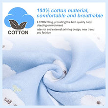 Load image into Gallery viewer, Lictin Baby Sleeping Bag 2.0TOG - Baby Sleep Sack Split Leg with Removable Sleeves Blue Sky and White Clouds Pattern for Infant Toddler from 75 to 95 cm 2.0 Tog Organic (Light Blue)
