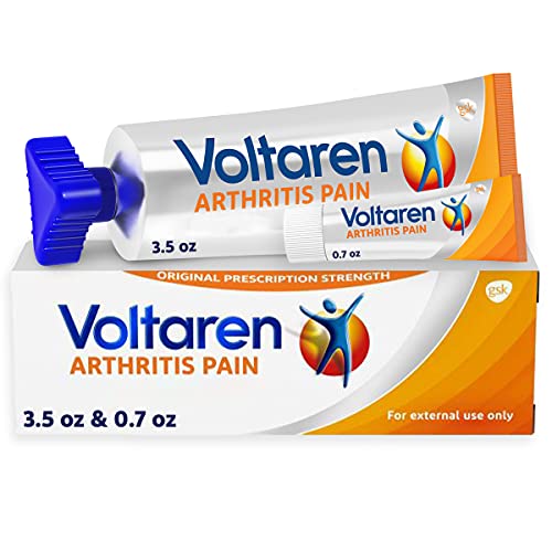 Voltaren Arthritis Pain Gel for Topical Arthritis Pain Relief, Top Recommended Topical Pain Relief Brand, Amazon Exclusive - 3.5 oz/100 g Tube and 0.71 oz/20 g Travel Size Tube