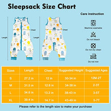 Load image into Gallery viewer, MOEMOE BABY Sleeping Bag with legs 0.5 Tog Baby Sleep Bag with Feet Cotton Toddler Sleep Sack Sleeveless Baby Sleep Bag Wearable Blanket Lightweight for Girls Boys 6M-7T (L/ 3-5T, Cute Monsters)
