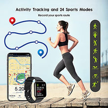 Load image into Gallery viewer, Smart Watch, 1.69" Touch Screen Smart watch for Women Men, 24 Sports Modes Fitness Activity Trackers, IP67 Waterproof Step Counter Watch, Fitness Watch with Heart Rate Sleep Monitor for Android iOS
