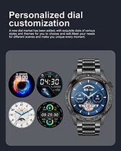 Load image into Gallery viewer, Smart Watch for Men Bluetooth Call Waterproof Fitness Tracker with Smart Reminder Heart Rate Sleep Monitor Stylish Fitness Watch for iOS Android Phones, Stainless Steel
