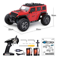 Load image into Gallery viewer, MKZDGM Remote Control High Speed RC Cars 4WD Rock Racer Off-Road 4x4 Electric，2.4Ghz 1:14 Scale RTR Hobby Grade Cross 25KM/H Remote Control Truck (1521red-uk)
