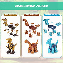Load image into Gallery viewer, Wstbspsm 3 Pack Take Apart Dinosaur Toys for Kids Toddlers, Dinosaur Toys for Kids Learning Educational Building construction Sets with Screw for Age 3-8 Year
