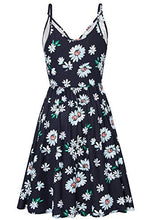 Load image into Gallery viewer, Spreadhoodie Womens Sleeveless Strappy Adjustable V Neck Summer Bohemian Floral Flared Beach Midi Swing Dress, XL, Daisy-3
