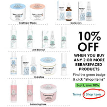 Load image into Gallery viewer, BeBarefaced VEGAN Clay Mask - Pore Minimizer Face Care Blackhead and Acne Treatment - Moisturising Hydrating Face Masks Skincare - Face Mask Beauty Mud Facial Mask - Preppy Skincare BHA Exfoliant
