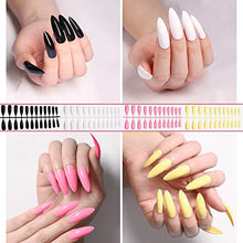 Load image into Gallery viewer, 288 Pieces Extra Long Press on Nails 12 Solid Colours Stiletto False Nails Full Cover Fake Nails Artificial Nail Tips for Women Girls (Stiletto Nails)
