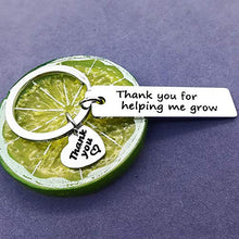 Load image into Gallery viewer, Thank You for Helping Me Grow Keyring Teacher Appreciation Gifts Teacher Keyring,Graduation Gifts for Teachers from Student,Thank You Gifts for Teacher Gift for Teachers&#39; Day Thanksgiving Day
