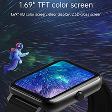 Load image into Gallery viewer, Smart Watch for Women men, Fitness Tracker with Bluetooth Answer and Make Calls, 1.69'' HD Full Touch Screen Fitness Watch, Heart Rate Blood Pressure Sleep Tracker (Black)
