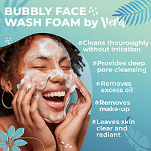 Load image into Gallery viewer, Vera Foaming Face Wash - Deep Face Cleanser &amp; Oily Skin Face Wash Containing Aloe Vera, Cucumber &amp; Kakadu Plum - Foaming Cleanser for Oily Skin - Exfoliating Face Wash Women &amp; Coconut Face Wash, 200ml
