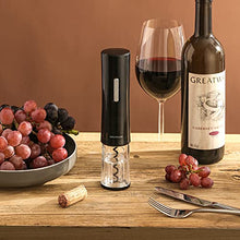 Load image into Gallery viewer, Muson Electric Wine Opener Set Automatic Bottle Corkscrew Cordless with Foil Cutter Vacuum Stopper and Pourer, Gifts for Women, Visiting Gift for Birthday Party Wedding Anniversary

