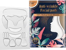 Load image into Gallery viewer, Face Wrinkle Patches, 16 Pcs Reusable Anti Wrinkle Pads for Face, 100% Medical-Grade Silicone, Smoothing and Reducing Wrinkles
