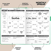 Load image into Gallery viewer, Clever Fox Planner - Weekly &amp; Monthly Planner to Increase Productivity, Time Management and Hit Your Goals – Organizer, Gratitude Journal – Undated, Start Anytime, A5, Lasts 1 Year, Mint (Weekly)
