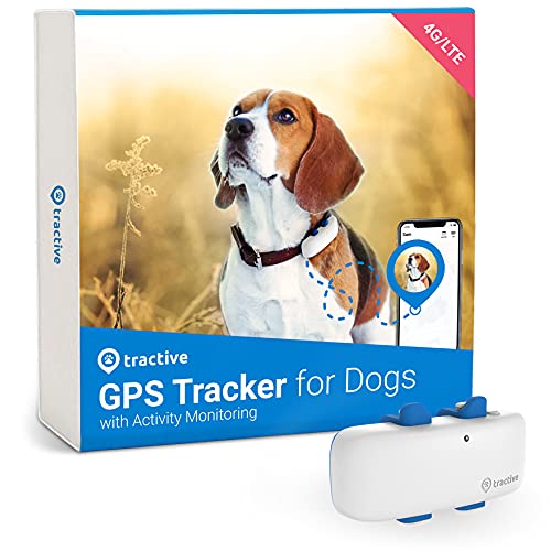 Tractive GPS DOG 4. Dog Tracker. Always know where your dog is. Keep them fit with Activity Monitoring. Unlimited range. (Snow)