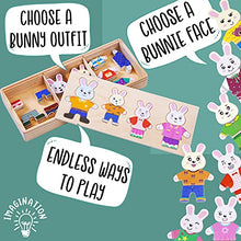 Load image into Gallery viewer, Jaques of London Wooden Puzzle Rabbit Family Dress Up | Wooden Jigsaw for 3 4 5 Year Olds | Toddler Puzzles | Girls and Boys Wooden Animal Toys
