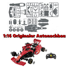 Load image into Gallery viewer, RC Vehicle Toy Remote Controlled Car Plug-In Kit to Build, 1/16 4WD F1 Ferrari SF1000 Supercar Assembly Building Kit with Remote Controller 2.4 GHz, Build Your Own DIY Sports Car for Children and Boys
