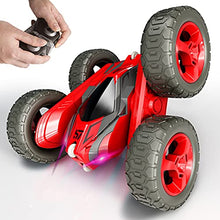 Load image into Gallery viewer, Tecnock Stunt RC Car for Kids, 2.4Ghz Double Sided Flips 360° Rotating Remote Control Car with Rechargeable Battery for 40 Min Play, Great Gifts for Boys and Girls (Red)
