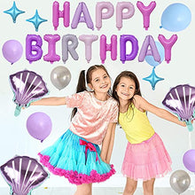 Load image into Gallery viewer, Mermaid Balloons Garland Kit, 102pcs Mermaid Party Decorations for Girl Silver Purple Blue Balloons Balloons for Mermaid Theme Birthday Party Under The Sea Party, Ocean Theme Party Decorations Supplie
