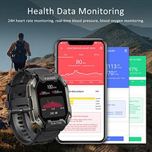 Load image into Gallery viewer, KOSPET Tank Smart Watch for Men, 1.72" Touch Screen Sport Watches with Blood Pressure, Heart Rate Monitor, SpO2, Fitness Watch with 5ATM IP69K Waterproof, 24 Sports Modes Outdoor Smartwatch (Black)
