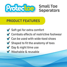 Load image into Gallery viewer, Protectoe Small Gel Toe Separators, Toe Spacers for Overlapping Toes - Pack of 10
