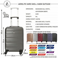 Load image into Gallery viewer, Aerolite Lightweight 55cm Hard Shell 34L Carry On Hand Cabin Luggage Suitcase 4 Wheels, Approved for British Airways, Virgin Atlantic &amp; More, Charcoal
