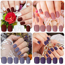 Load image into Gallery viewer, 192 Pieces Short Matte Press on Nail Acrylic Short Square Glue on Nails Colorful False Nails Full Cover Coffin Artificial Fake Nail for Women and Girls 8 Boxes (Multicolor)
