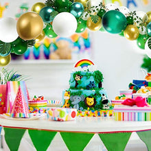 Load image into Gallery viewer, Auihiay 123 Pieces Safari Baby Shower Decorations Jungle Theme Balloons Arch Garland Kit with Lush Green Balloons, Tropical Palm Leaves and Ivy Vines for Safari Party, Wedding, Baby Shower Decorations
