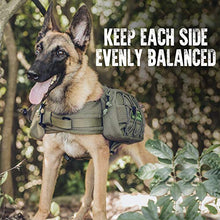 Load image into Gallery viewer, OneTigris Dog Pack Hound Travel Camping Hiking Backpack Saddle Bag Rucksack for Medium &amp; Large Dog (Ranger Green)
