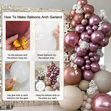 Load image into Gallery viewer, Balloon Arch Kit Metallic Pink, Rose Gold Balloon Garland Kit Metallic Rose Gold Balloons Metallic Pink White Balloons 101 PCS Latex Balloons Birthday Decorations Wedding Anniversary Baby Shower

