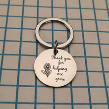 Load image into Gallery viewer, Teacher Appreciation Gifts for Women Men, Thank You for Helping Me Grow Gifts for Teacher Keyring
