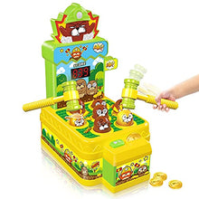Load image into Gallery viewer, VATOS Whack Game Toy with Mole,Mini Electronic Arcade Game,Pounding Bench Coin game with 2 Hammers Toy,Interactive Educational Developmental Game for Toddlers Kids Girls and Boys Age 3 4 5 6 Years Old

