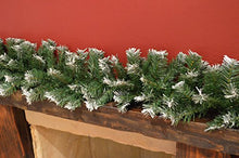 Load image into Gallery viewer, Premier 270cm (9ft) x 25cm Snow Tipped Green Christmas Garland Decoration
