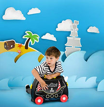 Load image into Gallery viewer, Trunki Children’s Ride-On Suitcase &amp; Kid&#39;s Hand Luggage: Pedro the Pirate Ship (Black)
