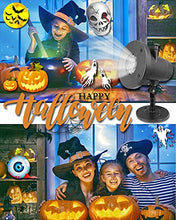 Load image into Gallery viewer, KITASST Christmas Projector Lights Outdoor, Upgrade Led Snowfall Santa Tree Projection Lamp, Waterproof Landscape Lighting for Xmas Halloween Party Garden Holidays Indoor Outside Decorations(Black)
