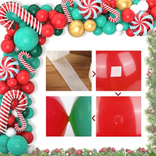 Load image into Gallery viewer, Christmas Balloon Garland Arch kit, 103 Pcs Xmas Red Green Gold Confetti Balloons with Candy Cane Balloons for Christmas New Year Party Deco Wintertime Holiday
